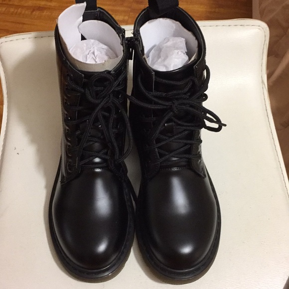 Black militia combat boots - Picture 3 of 8
